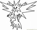 Zapdos Moltres Articuno Coloringpages101 Getdrawings Pokémon sketch template