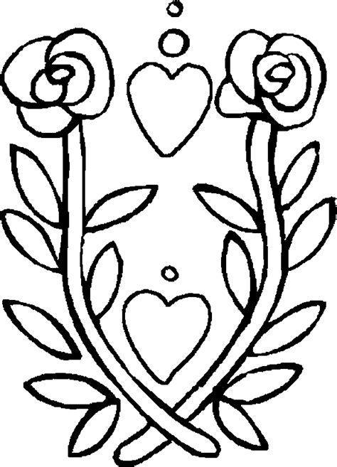 valentines day coloring pages valentine rose coloring pages