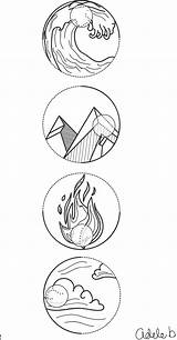 Water Earth Fire Element Air Tattoo Symbols Tattoos Drawn Idea Choose Board Drawings Sketch sketch template