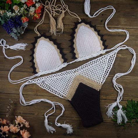 hot new sexy bra handmade beach crochet bikini ets womens underwear