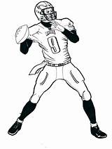 Coloring Football Nfl Eagles Pages Players Philadelphia Quarterback Drawing Player Printable American Clipart Logo Sheets Print Newton Cam Mascot Jersey sketch template