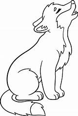 Wolf Coloring Pages Drawing Cute Howling Baby Easy Drawings Animal Little Anime Kids Clipart Howls Outline Vector Head Stock Illustration sketch template