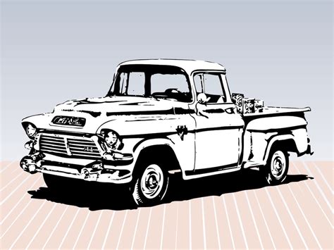 truck sketch vector art graphics freevectorcom