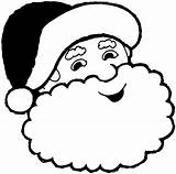 Santa Coloring Pages Printables Printable Claus Christmas Beard sketch template
