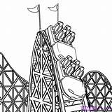 Roller Coaster Drawing Coloring Rollercoaster Draw Pages Coasters Paper Step Easy Sketch Dragoart Drawings Healthy Snacks Filling Online Amusement Template sketch template
