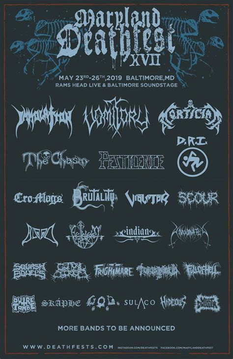 first 25 bands revealed for 2019 s maryland deathfest xvii metal insider