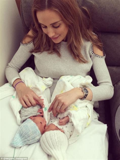 Rebecca Judd Shares Another Adorable Photo Of Her Four Day Old Twins On