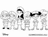 Coloring Ferb Phineas Scouts sketch template