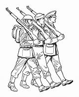 Coloring Pages Army Print Ww1 Forces Armed Soldier Comments Sailor Marine sketch template
