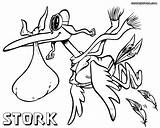 Stork Coloringway sketch template