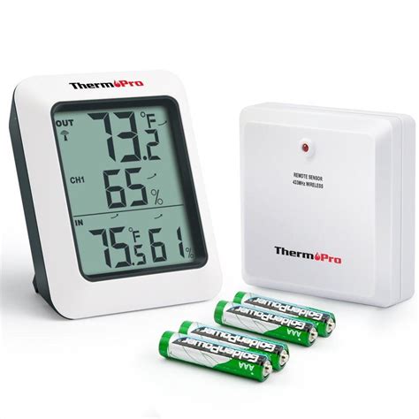 thermopro tp  indoor outdoor temperature  humidity monitor thermopro official