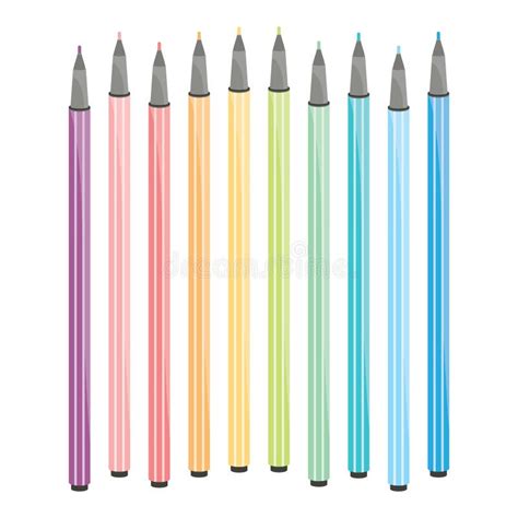 set  coloring marker pens stock illustration illustration  design