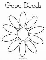 Coloring Deeds Good Daisy Pages Petals Noodle Twistynoodle Do Scout Girl Sheet Worksheet Printable Petal Flower Scouts Clip Color Twisty sketch template