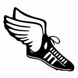 Track Shoe Field Winged Clip Wings Shoes Runner Logo Runners Foot Clipart Wing Decal Starting Season Window Etsy Clipground Logos sketch template