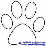 Paw Print Dog Coloring Drawing Pages Clipart Draw Paws Step Printable Getcolorings Color Animals Bear Create Dragoart Colori Online Visit sketch template