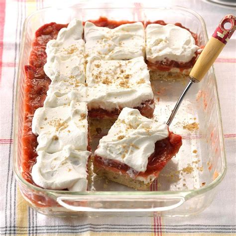 strawberry rhubarb cream dessert recipe taste  home