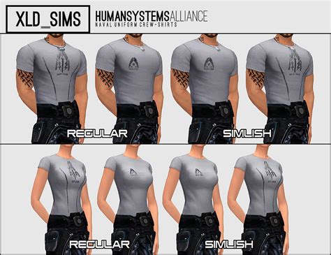 Unisex Xld Sims Mass Effect Military Uniform Shirts Simsworkshop