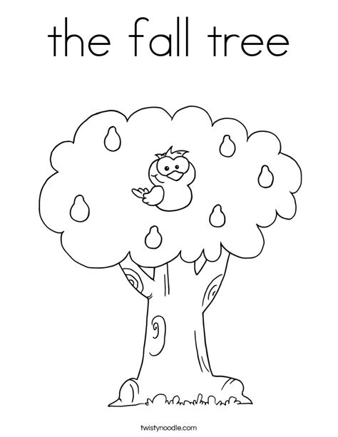 fall tree coloring page coloring home
