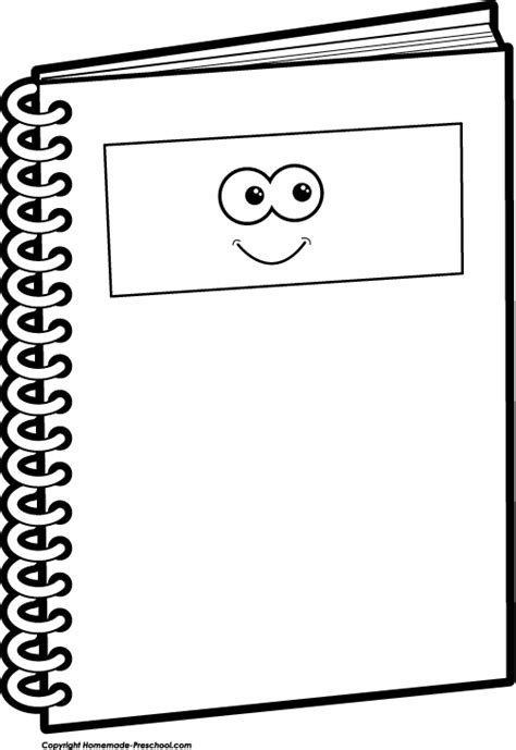 notebook clipart black  white   cliparts  images