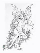 Coloring Fairy Pages Adult Book Adults Enchanted Mermaid Printable Fairies Fantasy Colouring Various Sheets Designs Amy Brown Thomas Books Print sketch template