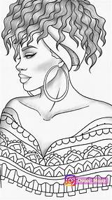 Coloring Pages Book Adult Girl Printable Colouring Girls Portrait Dessin Coloriage People African Fashion Sheets Women Drawing Natural Books Drawings sketch template