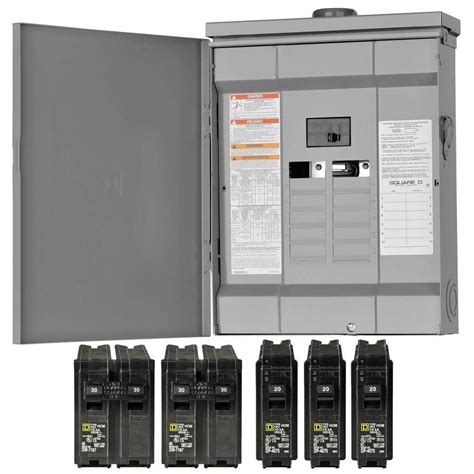 square  homeline  amp  space  circuit outdoor main breaker load center  pack