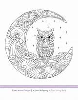 Coloring Pages Mandala Owl Adult Coloriage Colouring Moon Book Printable Exotic Adults Imprimer Animal Color Books Sheets Chouette Colorier Therapy sketch template
