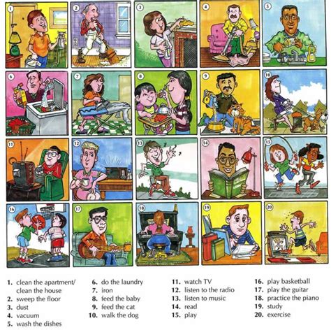 activities  everyday vocabulary  pictures