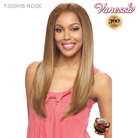 Vanessa Brazilian Human Hair Blend 360 Swissilk Lace Wig T360hb Rose