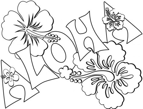 print luau  coloring pages