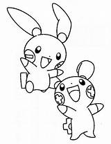 Plusle Minun Coloriage Emolga Blanc Dessin Pokémon Pikachu Getcolorings Alolan Meowth Colorkiddo Visiter Artículo sketch template