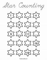 Counting Star Coloring Cursive Built California Usa sketch template