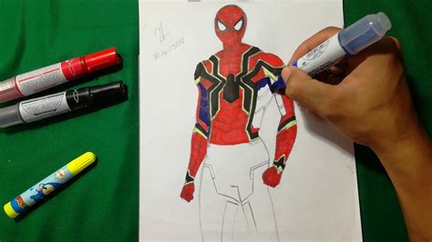 iron spider show avengers infinity war spider man coloring pages