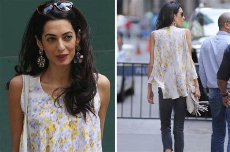 Clooney Amal Looks Very Thin As She Visits George In New York Daily Star