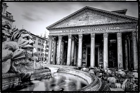 0786 The Pantheon Black And White Photograph By Steve Sturgill
