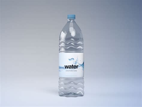 plastic water bottle mockup