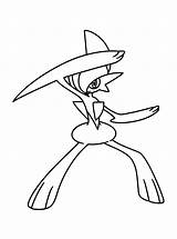 Pages Coloring Gallade Mega Pokemon Template sketch template