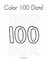 100 Coloring Dots Number Pages Color Numbers Balloon Draw Each Many 100th School sketch template