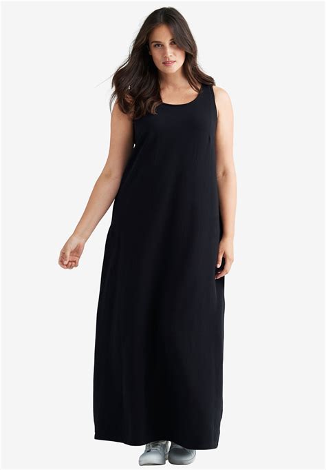 sleeveless knit maxi dress  ellos  size maxi dresses roamans