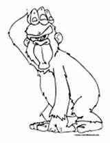 Baboon Coloring sketch template