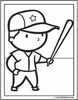 Baseball Coloring Pages Preschool Printable Sports Print Colorwithfuzzy sketch template