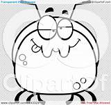 Pudgy Cartoon Goofy Ant Drunk Outlined Coloring Clipart Vector Cory Thoman sketch template