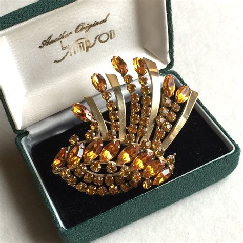 austria citrine designer simpson donald crown jewelry jewellery vintage