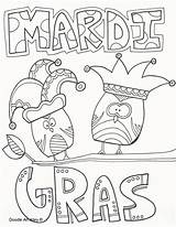 Mardi Gras Coloring Pages Doodle Gra Printable Template Alley Parade Mask Color Print Getcolorings sketch template
