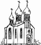 Colorat Biserica Biserici Planse Copiilor Hristos sketch template