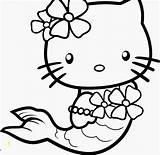 Kitty Hello Coloring Pages Princess Mermaid Divyajanani sketch template