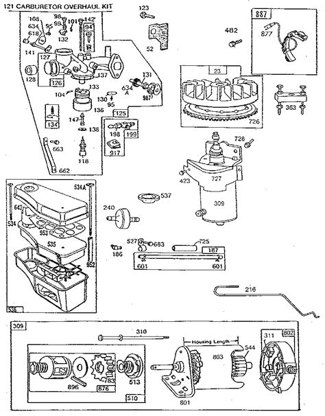 engine  hp diagram parts list  model  briggs stratton parts  products