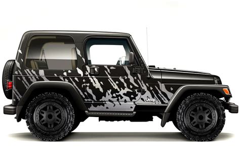 jeep wrangler   custom vinyl decal wrap kit burst factory crafts