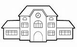 Coloring School Building Clipart Library Wecoloringpage sketch template