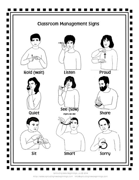printable sign language words
